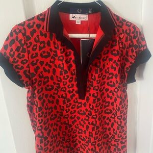 Fred Perry red Leopard